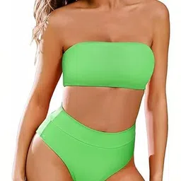 NDEX Nylon Strapless Swim Bikini Set image 2