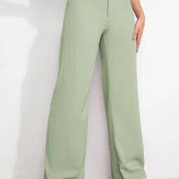 FNOCKS Women Tailored Straight Fit High-Rise Pleated Korean Pants-image-10