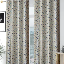 Galaxy Home Decor Blue Set of 2 Door Curtain-picture-40