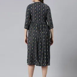 THE MAMA KLUB Printed Fit & Flare Maternity Dresses image 5