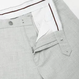 Peter England Men Slim Fit Textured Formal Trousers image 3