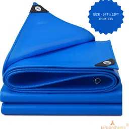 Heavy Duty HDPE Tarpaulin 9x12 ft|135GSM | UV Stabilized, Waterproof Sheet Tent - For Waterproof covering, protection from sunlight, dust, and rain in agricultural-image-44