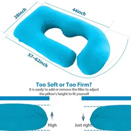 linenovation Microfibre Pregnancy Pillow Pack of 1 Solid image 3