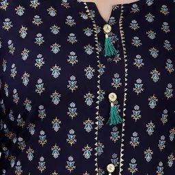 Hitanshu Creation Women Ethnic Motifs Printed Thread Work Indie Prints Kurta image 2