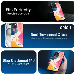 QRIOH Abstract Printed iPhone 17 Pro Back Case Mobile Accessories image 4