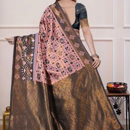 Vmdesigns Ethnic Motifs Art Silk Handloom Banarasi Saree image 4