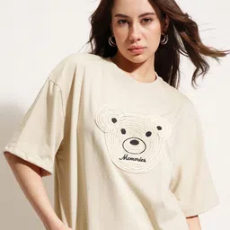 Street By Tokyo Talkies Women Graphic Printed Round Neck Oversized T-shirt-image-98