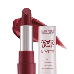 Beauty People Pop Matte Long Lasting Lipstick - 3.8 g - Wine Crush-image-43