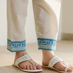 Rustorange Jugni Sanganeri Printed Pure Cotton V Neck Tunic With Trouser Co-Ords image 4