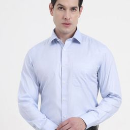 JADE BLUE Men Textured Spread Collar Cotton Formal Regular Fit Shirt-picture-45