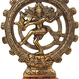 mstraders Metal Lord Shiva Dancing Natraj Statue Decorative Showpiece - 22 cm-picture-22