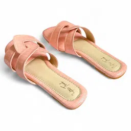 Indian Trunk Women Striped Open Toe Flats with Bows image 3