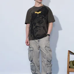 The Souled Store Oversized Batman Dark Knight Graphic Printed Pure Cotton T-Shirt image 2