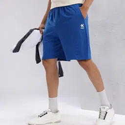 hrx by hrithik roshan Solid Men Blue Regular Shorts image 1
