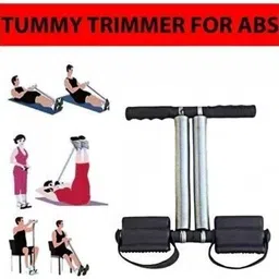 kbccrazy Double Spring Tummy Trimmer -Multipurpose Fitness Equipment Ab Exerciser (Black) Ab Exerciser image 2