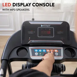 fitkit by cult FT98STM 3HP Peak Motorized with Max Weight 100kg Multifunction For Home Workout Treadmill image 4