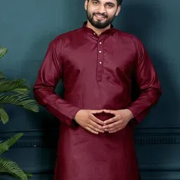 BH FAB Men Maroon Cotton Kurtas-picture-34