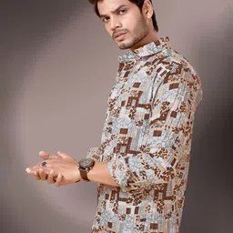 MARMIC FAB Classic Floral Printed Spread Collar Relaxed Fit Shirt image 5