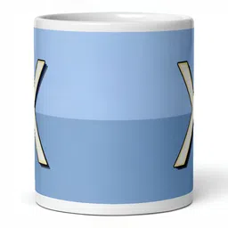 Mr UVD White & Blue Typography Printed Ceramic Glossy Cups- 350 ml image 5