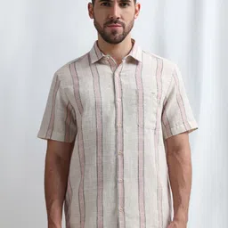 Mufti Men Slim Fit Striped Casual Shirt-picture-24