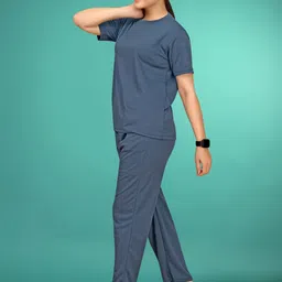 JK Creation Printed Round Neck T-Shirt & Trousers Co-Ords image 5