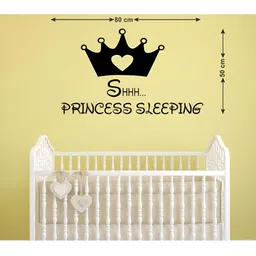 LANSTICK Black Printed Baby Quotes Wall Stickers image 2