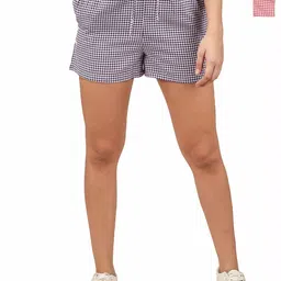 Klart Women Checked High-Rise Technology Shorts-picture-16