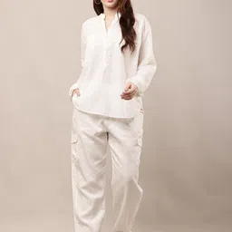 Moda Rapido Shirt Collar Shirt With Trouser Co-Ords image 2