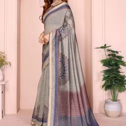Mitera Floral Zari Chanderi Saree image 2