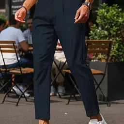 Next One Men Smart Slim Fit Easy Wash Pleated Trouser image 3