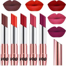 VOLO Set Of 5 Creme Matte Lipstick - 3.5g Each - 34-39-40-41-45-picture-9