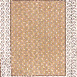 Rudra Bazaar Brown & White Ethnic Motifs Cotton 210 TC King Bedsheet Set-2.75 m x 2.30 m image 5