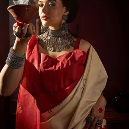 Saree mall Ethnic Motifs Printed Saree With Blouse Piece image 5