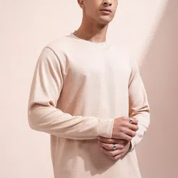 HIGHLANDER Men Self Design Round Neck Relaxed Fit T-shirt-picture-57