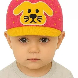 ketkar Unisex Kids Embroidered Woollen Visor Cap-picture-19
