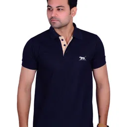 LA MILANO Men Polo Collar Applique Slim Fit T-shirt-picture-25