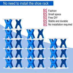 Rmerchants Blue & White 5-Layers Shoe Rack image 4