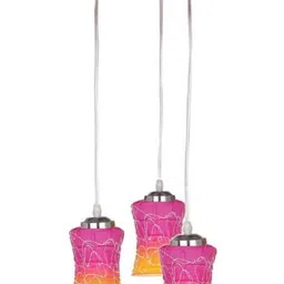 1ST TIME Pink & Yellow Printed Self Assembly Ceiling Lamp-picture-45