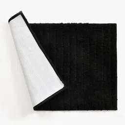 Bichauna Bali Black Anti-Skid Rectangular 1300 GSM Bath Rug image 3