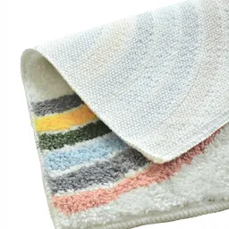 Myntra Elegant Homes Blue & Yellow Abstract Printed Ultra Soft Anti-Skid Doormat image 5