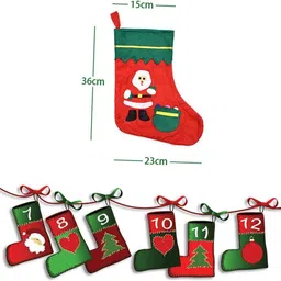 manrish Premium Christmas Hanging Stockings Socks for Home, Office & Party Decoration Christmas Stocking image 2
