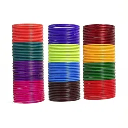 TRIOXY Multi Glass Artificial Stones & Beads Bangle image 1