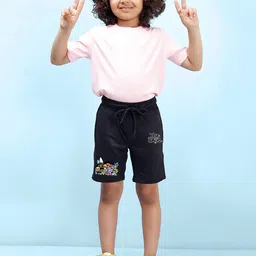 NUSYL Boys Graphic Printed Regular Fit Mid-Rise Cotton Shorts image 3