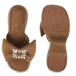 Catwalk Suede Block Mules with Bows image 4