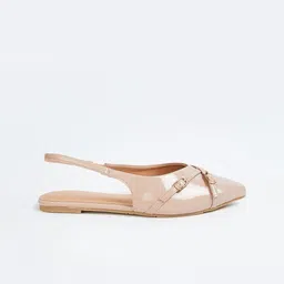 max Women Round Toe Mules with Buckles Flats image 2