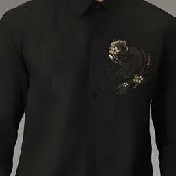 CLASSY VOUGE Men Classic Fit Floral Printed Spread Collar Cotton Casual Shirt image 5