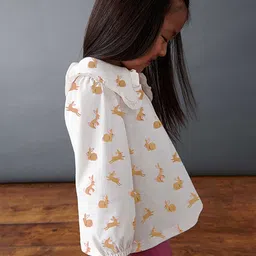 JC SPARKLE Girls Animal Printed Peter Pan Collar Top With Leggings-image-53