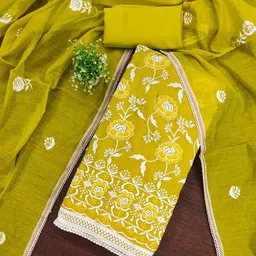 KALINI Embroidered Unstitched Dress Material-picture-17