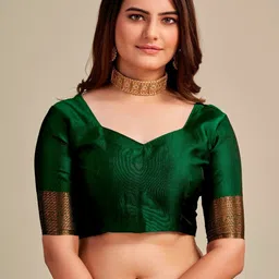 Vastravatika Ethnic Motifs Woven Design Zari Kanjeevaram Saree image 5