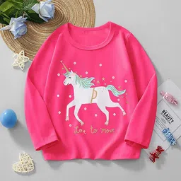 LULU & SKY Girls Printed Pure Cotton Applique T-shirt-picture-19